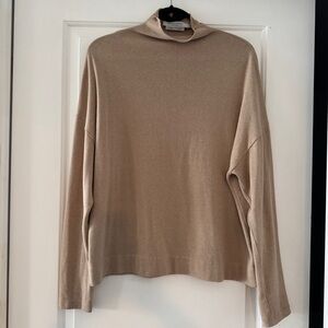 Simons Beige Women's Turtleneck Sweater | M